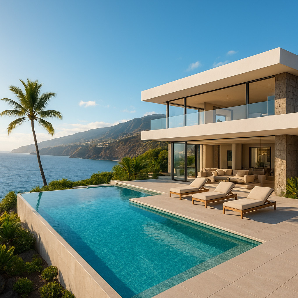 Luxury Tenerife house with stunning ocean view and modern architecture